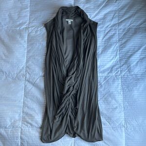 Sleeveless Cowl Neck Drape Top by Bordeaux XS Olive/Army Green